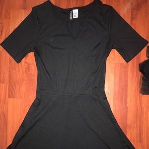 H&M divided black skater dress